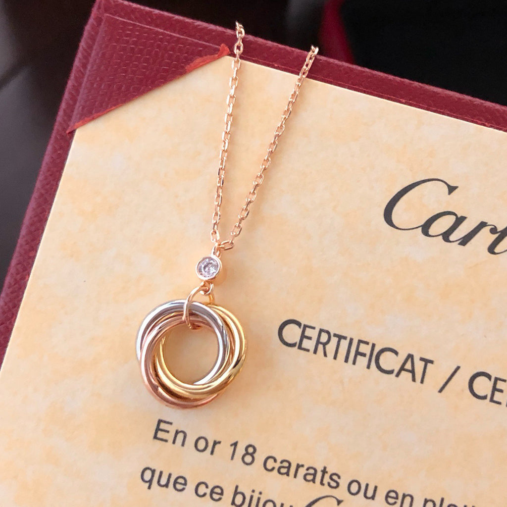 [Limara] TRINITY  NECKLACE 1 DIAMOND