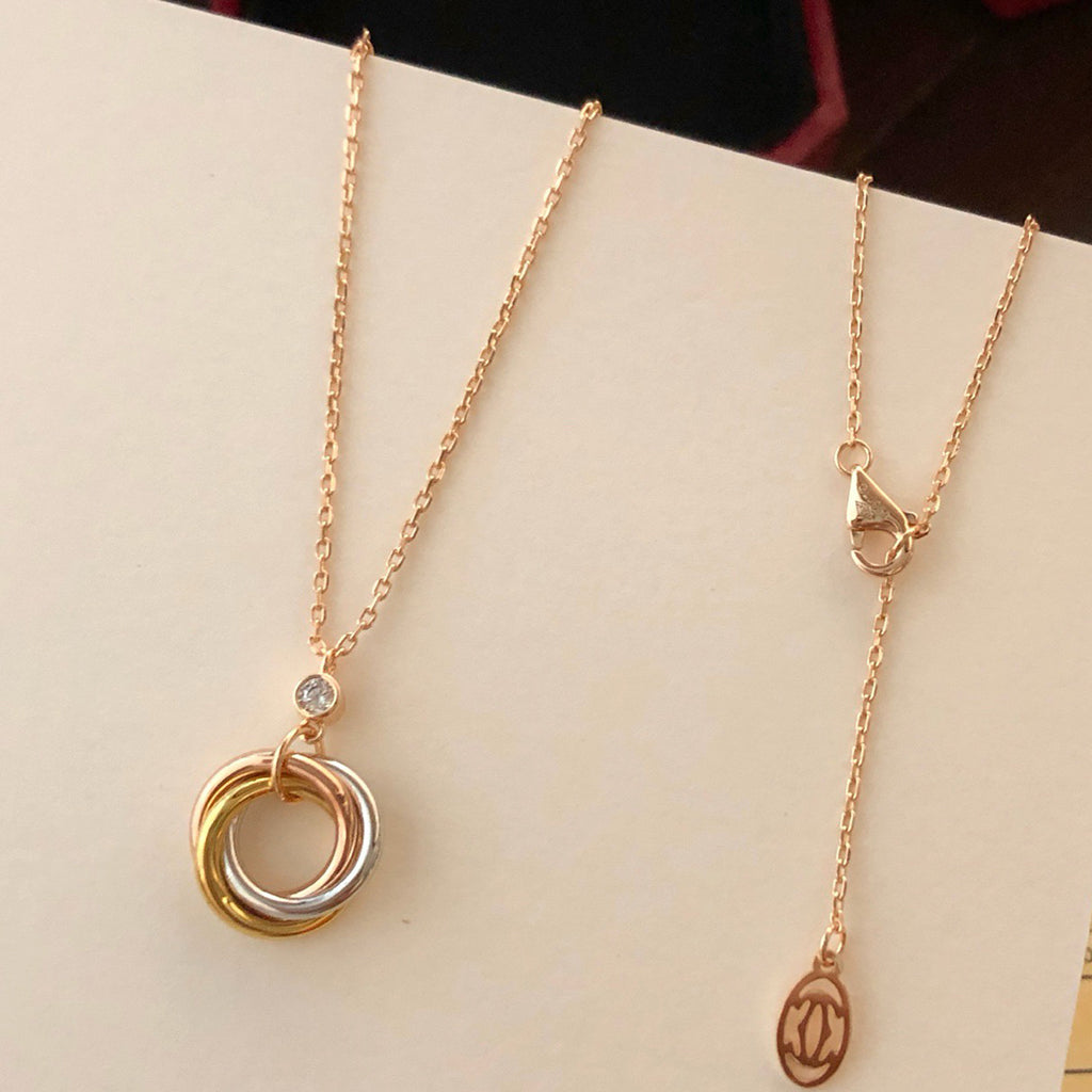 [Limara] TRINITY  NECKLACE 1 DIAMOND