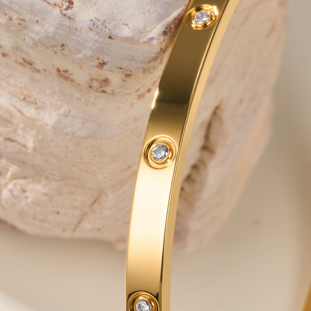 [Limara] JUSTE Diamond & LOVE Diamond Bracelet Stack Set