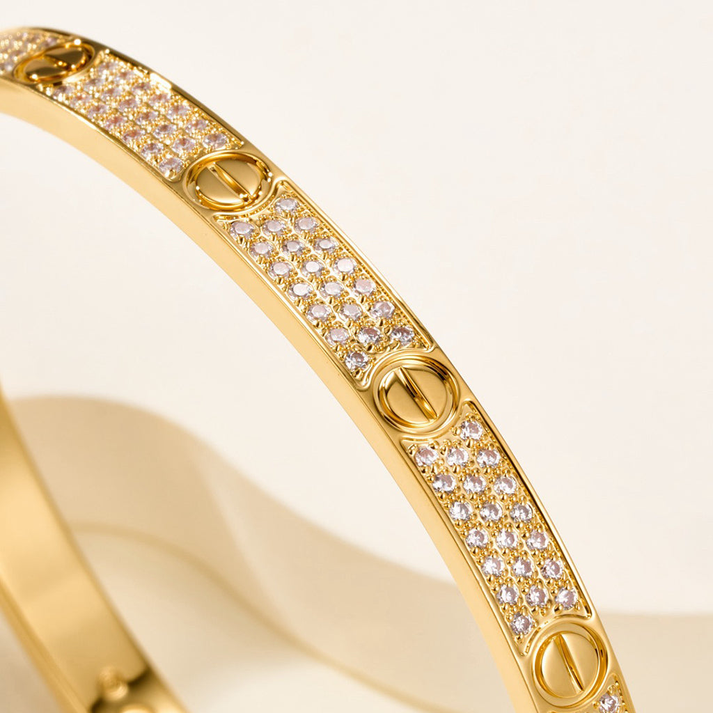 [Limara] LOVE BRACELET 4.8MM DIAMOND-PAVED