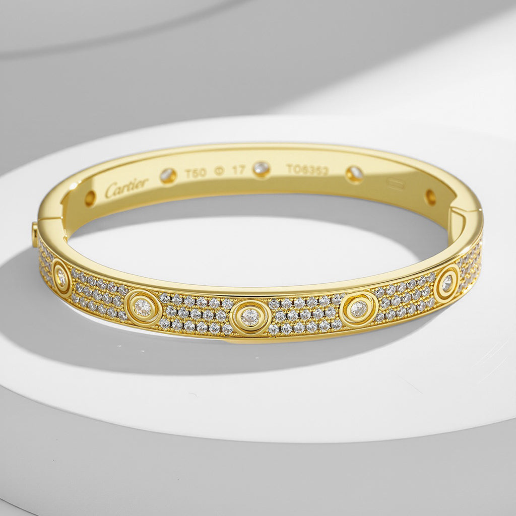 [Limara] LOVE BRACELET 6.1MM DIAMOND-PAVED 10 BIG DIAMONDS