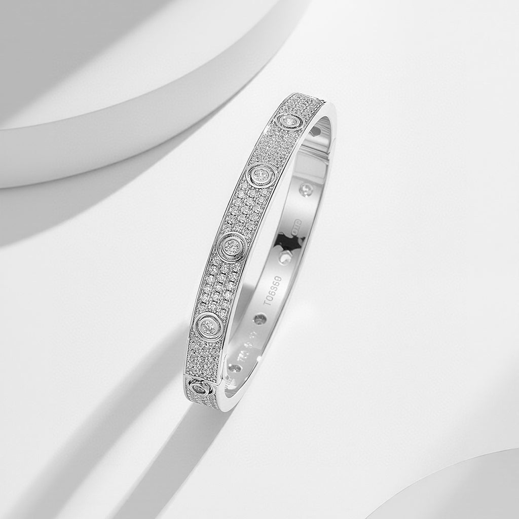 [Limara] LOVE BRACELET 6.1MM DIAMOND-PAVED 10 BIG DIAMONDS