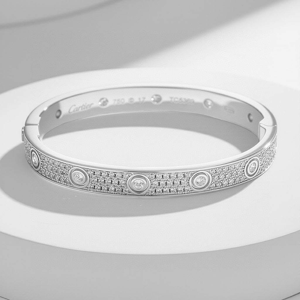 [Limara] LOVE BRACELET 6.1MM DIAMOND-PAVED 10 BIG DIAMONDS