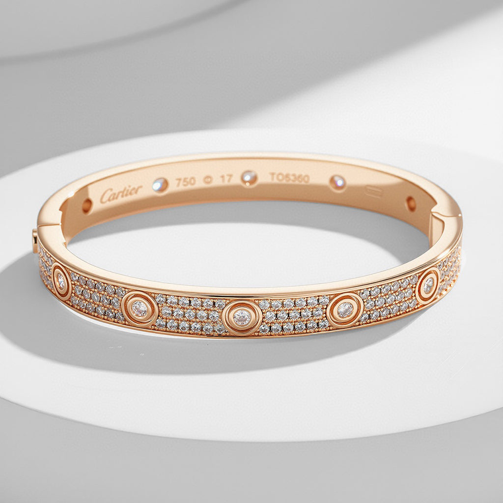 [Limara] LOVE BRACELET 6.1MM DIAMOND-PAVED 10 BIG DIAMONDS