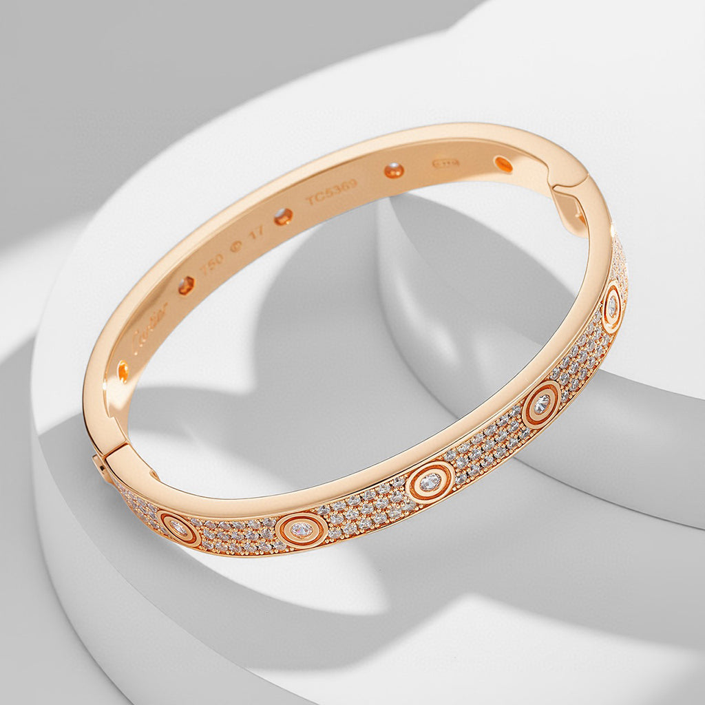 [Limara] LOVE BRACELET 6.1MM DIAMOND-PAVED 10 BIG DIAMONDS