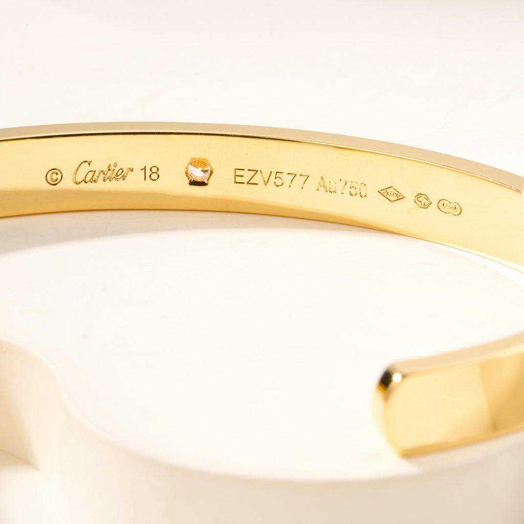 [Limara] LOVE BRACELET 6.1MM 1 DIAMOND OPEN CUFF