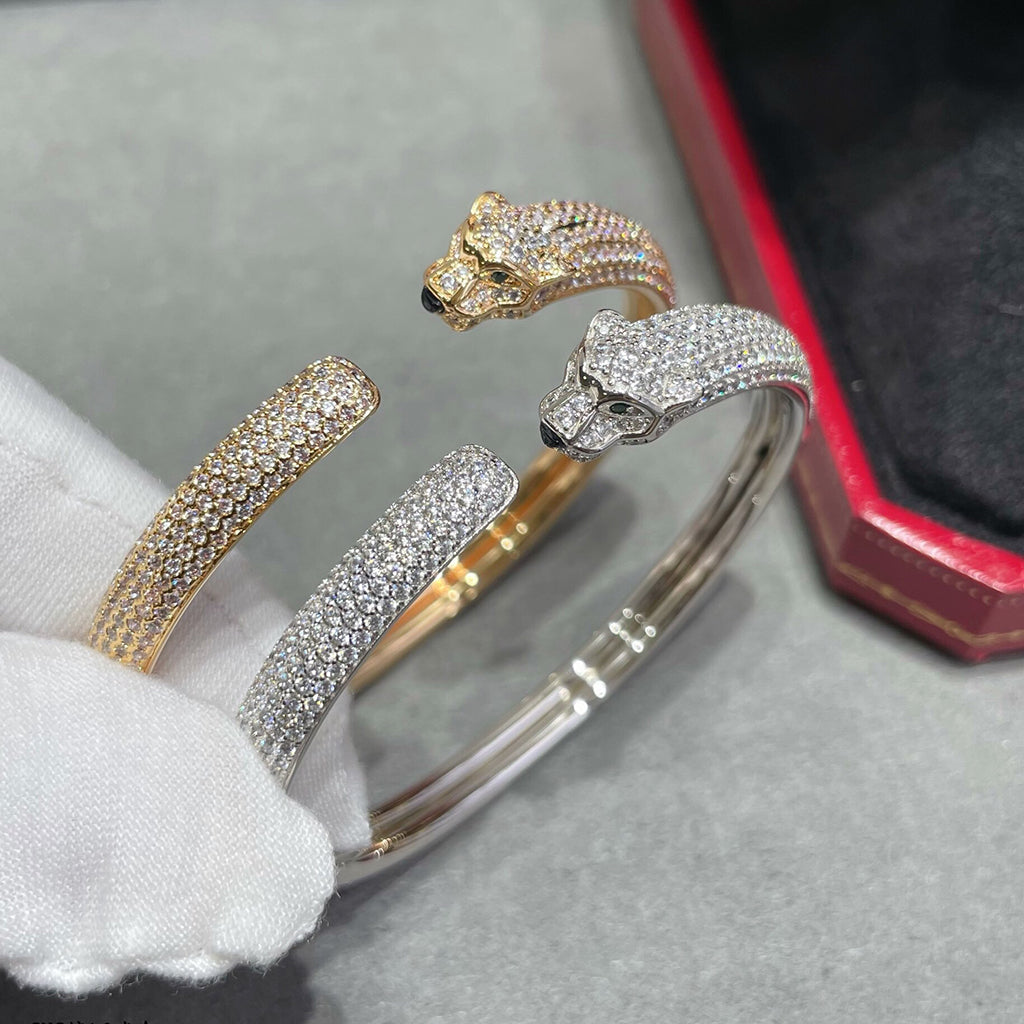 [Limara] PANTHERE FULL DIAMOND OPEN BRACELET