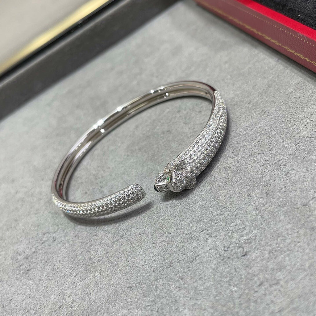[Limara] PANTHERE FULL DIAMOND OPEN BRACELET
