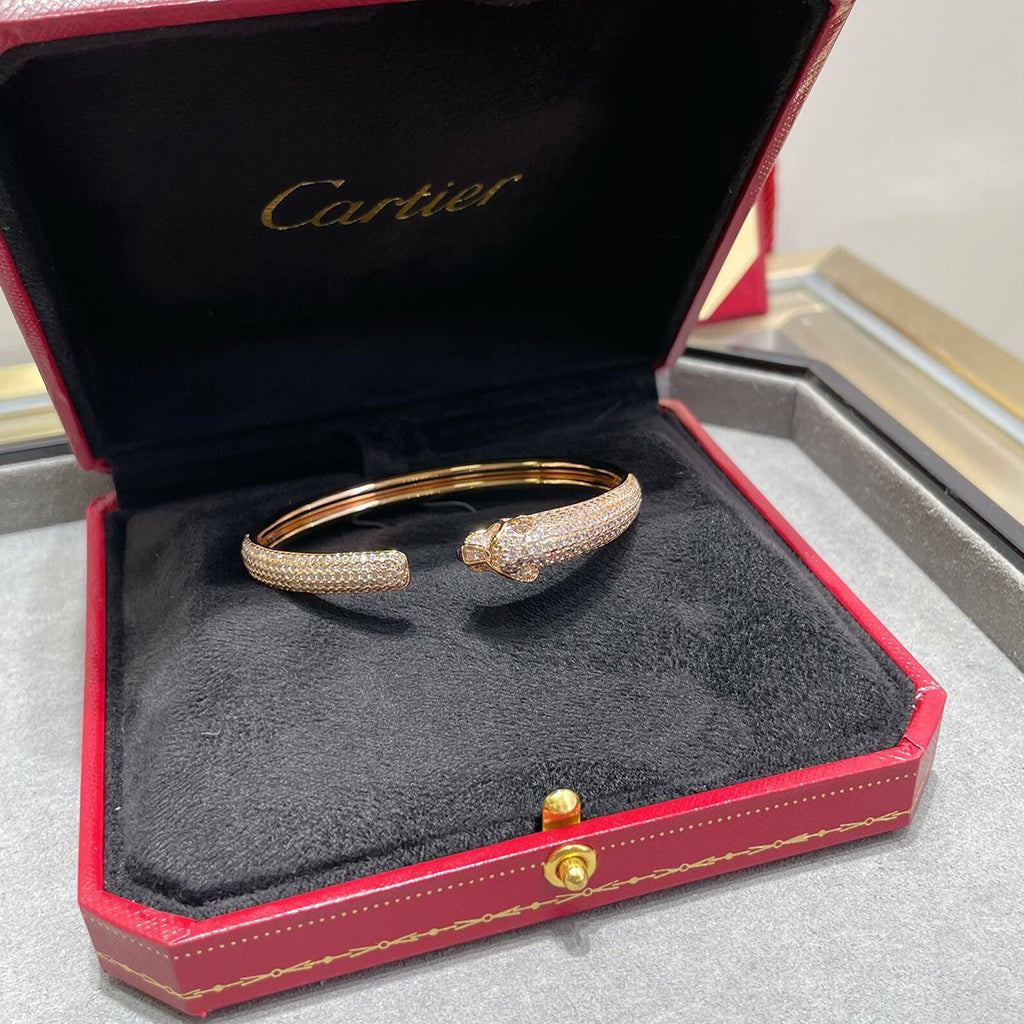 [Limara] PANTHERE FULL DIAMOND OPEN BRACELET