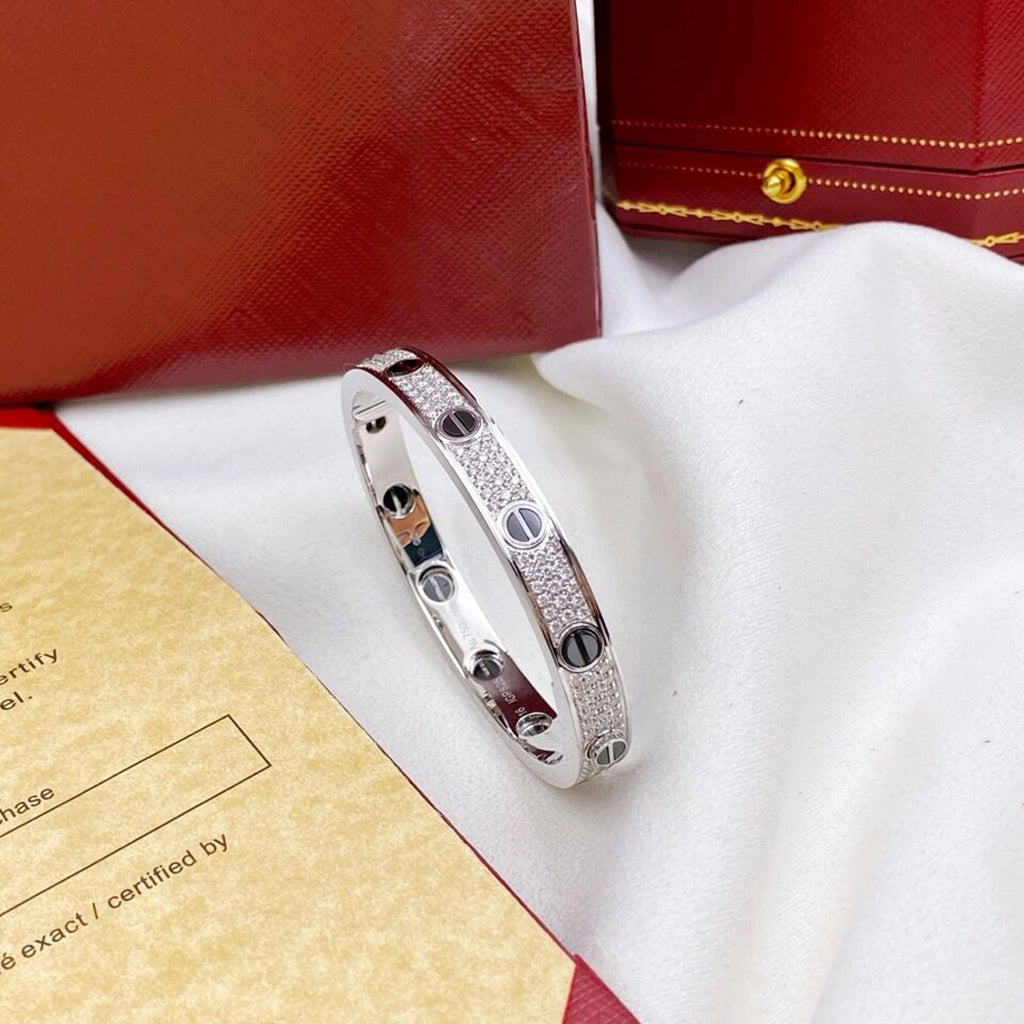 [Limara] LOVE BRACELET 6.1MM DIAMOND-PAVED CERAMIC