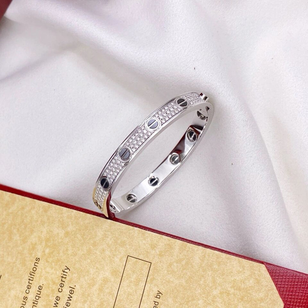 [Limara] LOVE BRACELET 6.1MM DIAMOND-PAVED CERAMIC