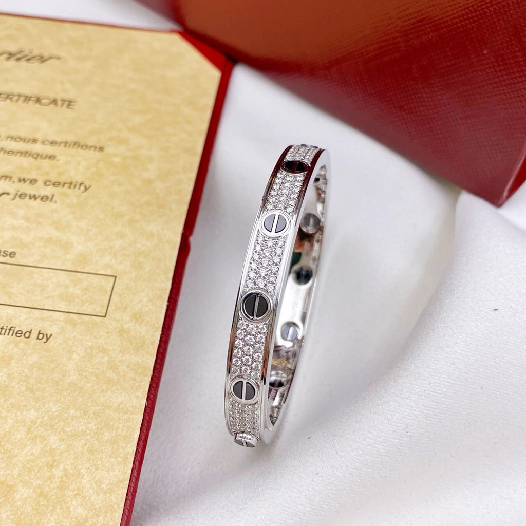 [Limara] LOVE BRACELET 6.1MM DIAMOND-PAVED CERAMIC