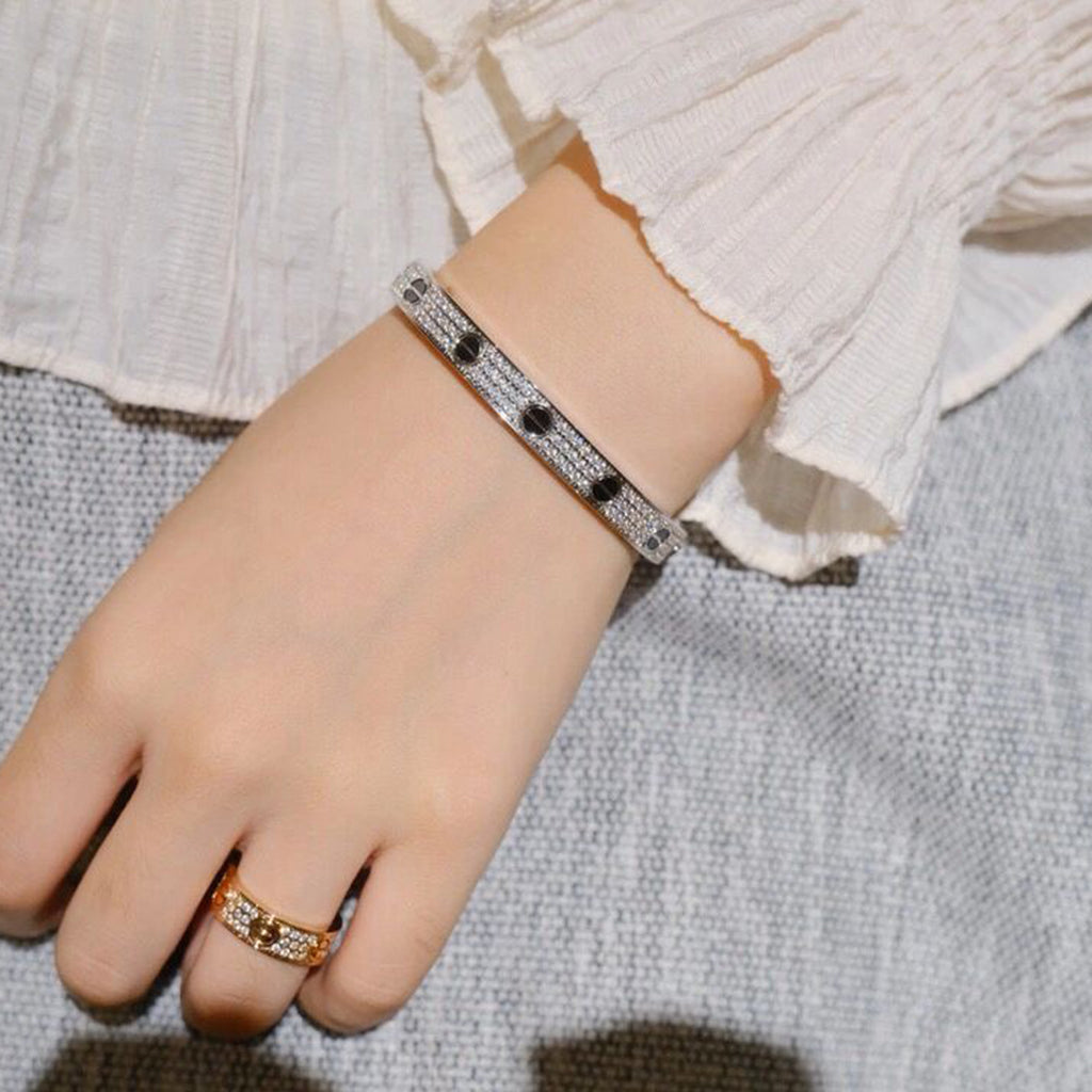 [Limara] LOVE BRACELET 6.1MM DIAMOND-PAVED CERAMIC