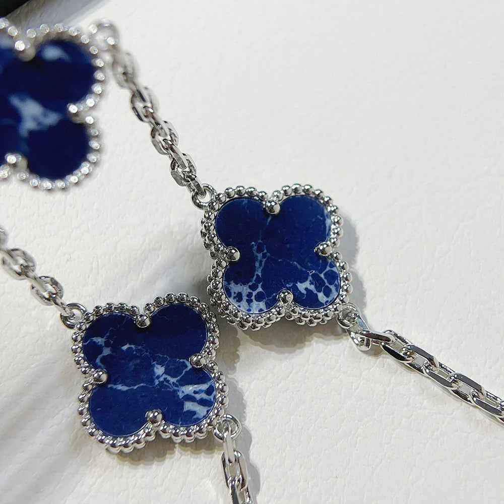 [Limara]LUCKY CLOVER 5-MOTIF BRACELET - PIETERSITE COLLECTION