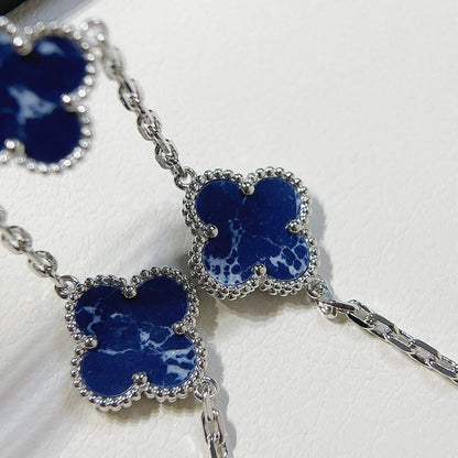 [Limara]LUCKY CLOVER 5-MOTIF BRACELET - PIETERSITE COLLECTION