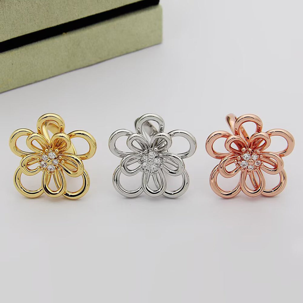 [Limara]  FLOWERLACE RING 5 DIAMONDS