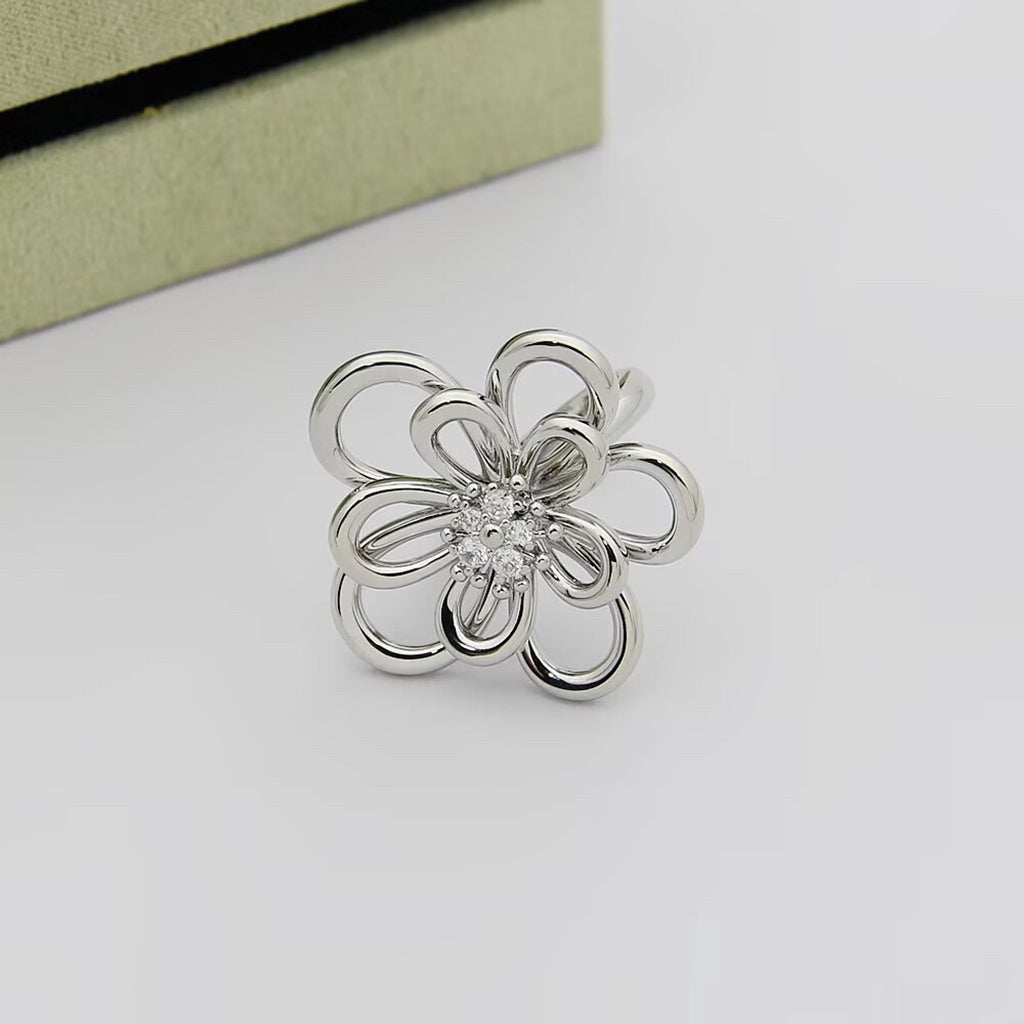 [Limara]  FLOWERLACE RING 5 DIAMONDS