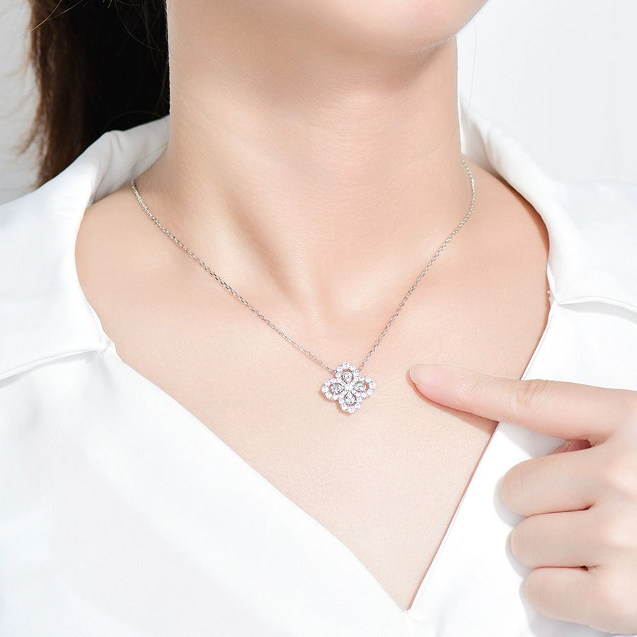 [Limara]LOOP NECKLACE FULL MOTIF DIAMOND 16MM MULTIPLE COLORS