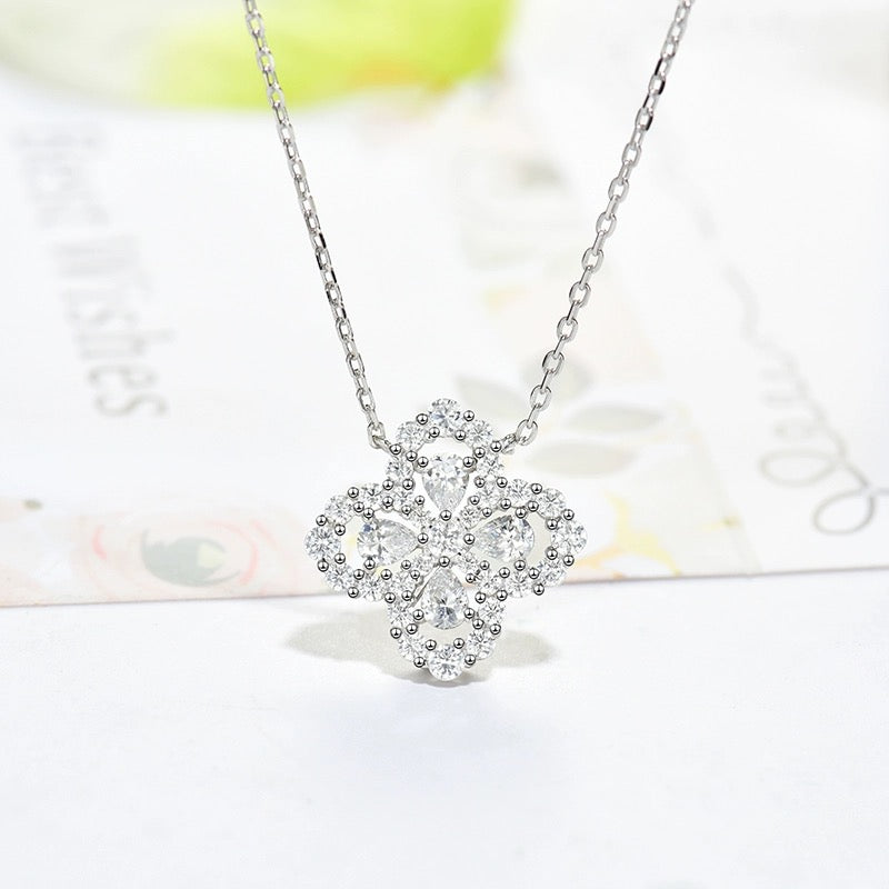 [Limara]LOOP NECKLACE FULL MOTIF DIAMOND 16MM MULTIPLE COLORS