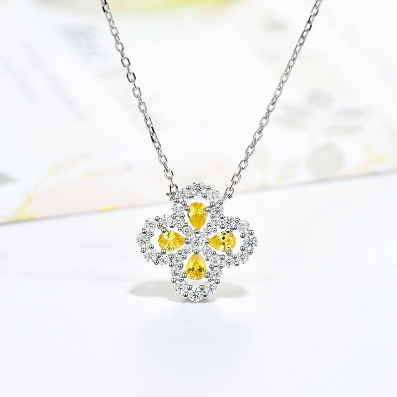 [Limara]LOOP NECKLACE FULL MOTIF DIAMOND 16MM MULTIPLE COLORS