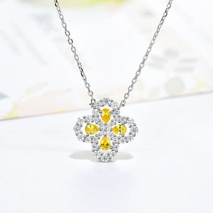 [Limara]LOOP NECKLACE FULL MOTIF DIAMOND 16MM MULTIPLE COLORS