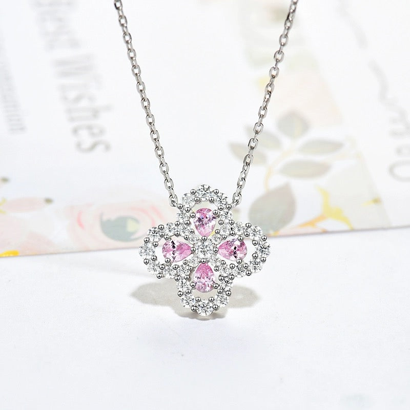 [Limara]LOOP NECKLACE FULL MOTIF DIAMOND 16MM MULTIPLE COLORS