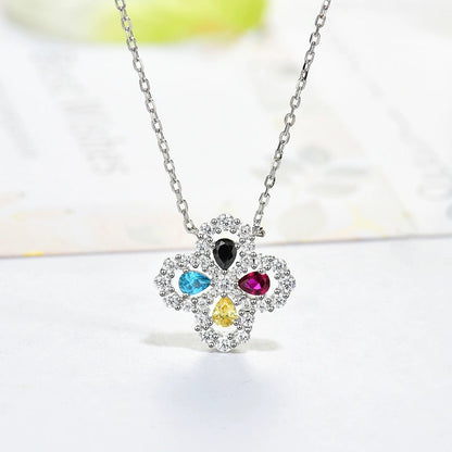 [Limara]LOOP NECKLACE FULL MOTIF DIAMOND 16MM MULTIPLE COLORS