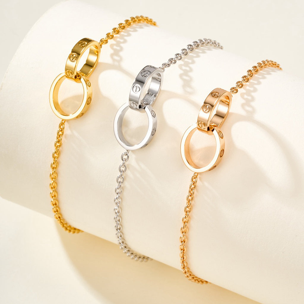 [Limara] LOVE BRACELET DOUBLE RING