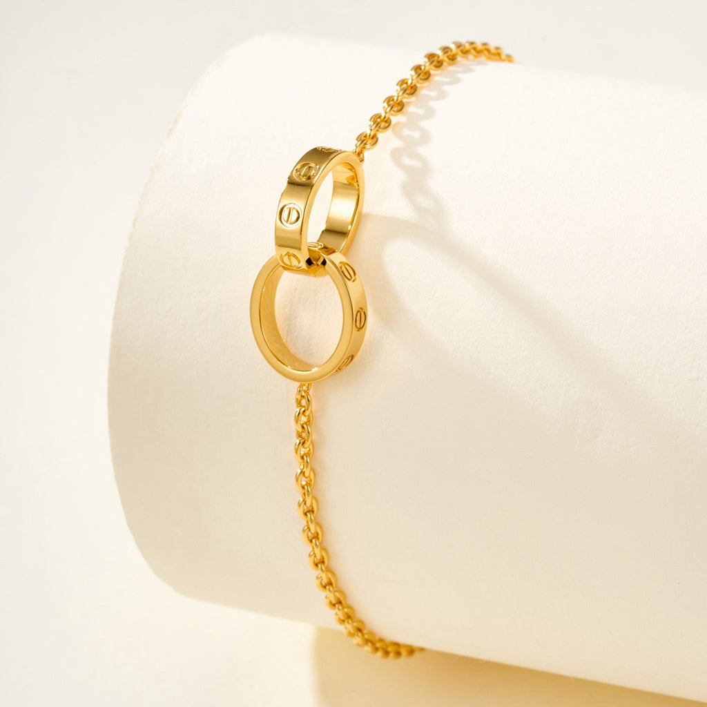 [Limara] LOVE BRACELET DOUBLE RING