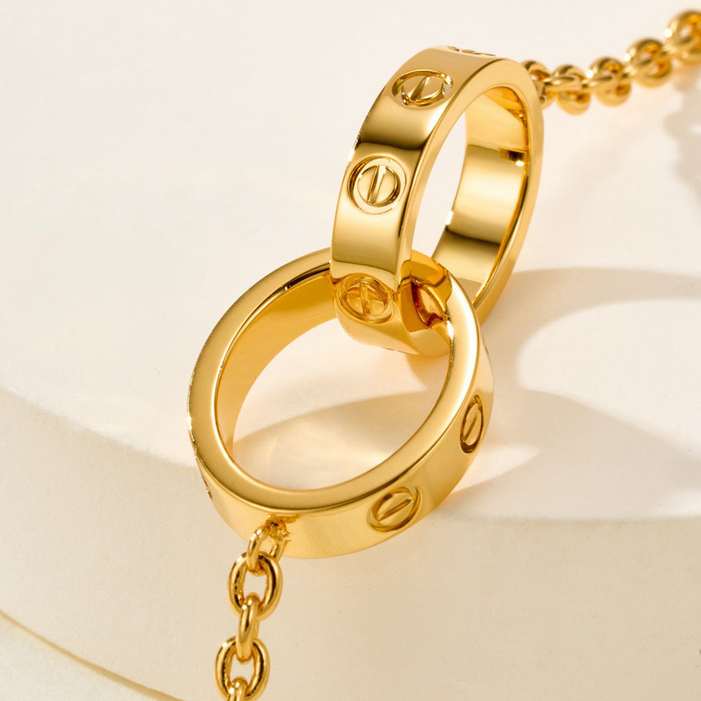 [Limara] LOVE BRACELET DOUBLE RING