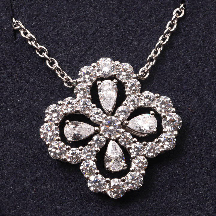 [Limara]LOOP NECKLACE FULL MOTIF DIAMOND 16MM MULTIPLE COLORS