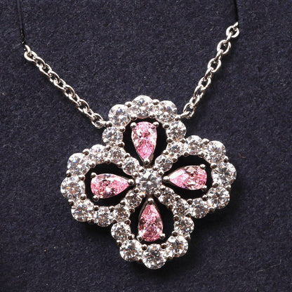 [Limara]LOOP NECKLACE FULL MOTIF DIAMOND 16MM MULTIPLE COLORS