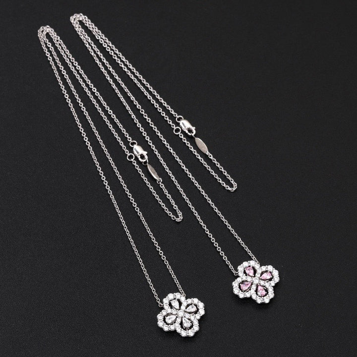 [Limara]LOOP NECKLACE FULL MOTIF DIAMOND 16MM MULTIPLE COLORS