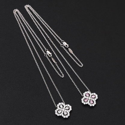 [Limara]LOOP NECKLACE FULL MOTIF DIAMOND 16MM MULTIPLE COLORS