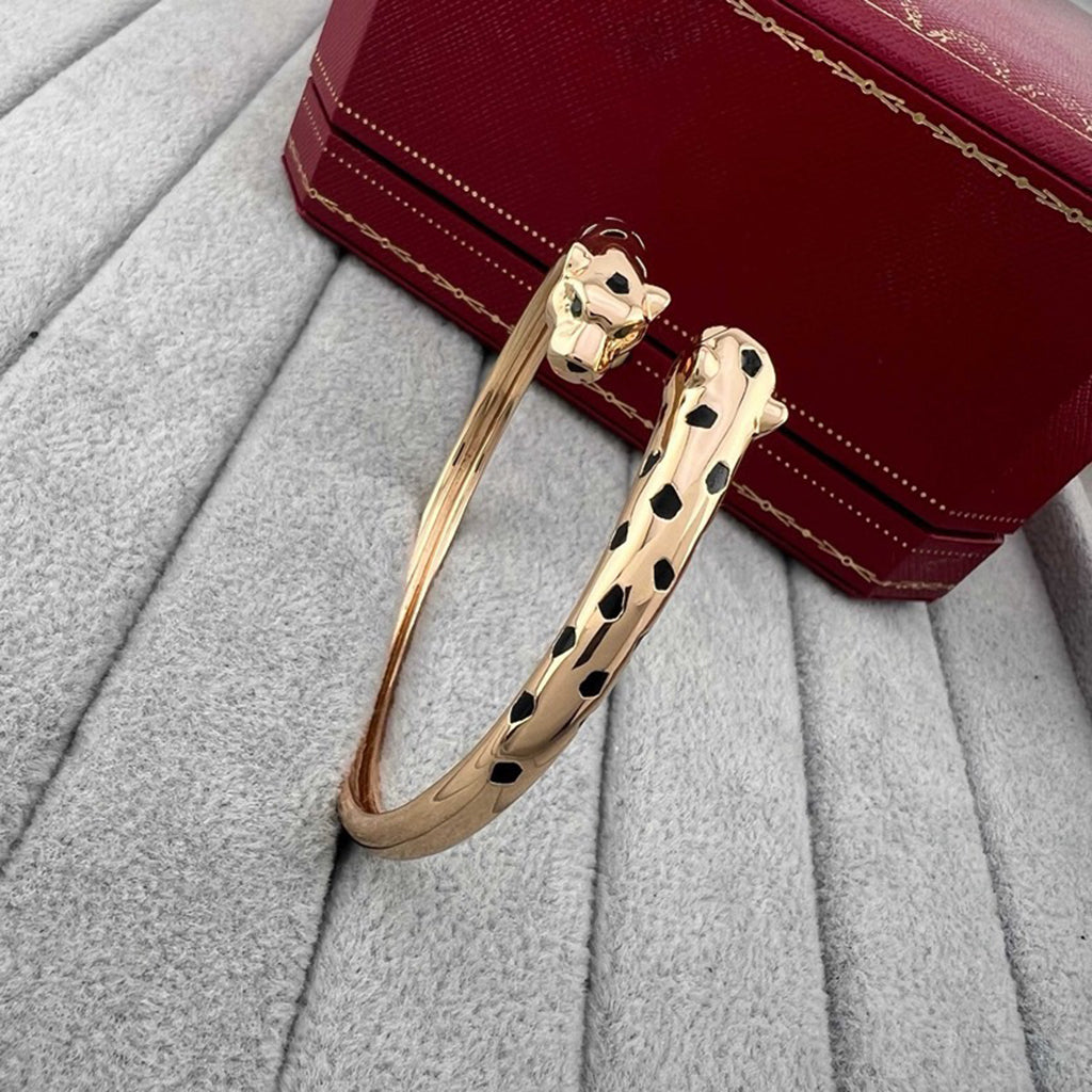 [Limara] PANTHERE DOUBLE HEADED OPEN BRACELET