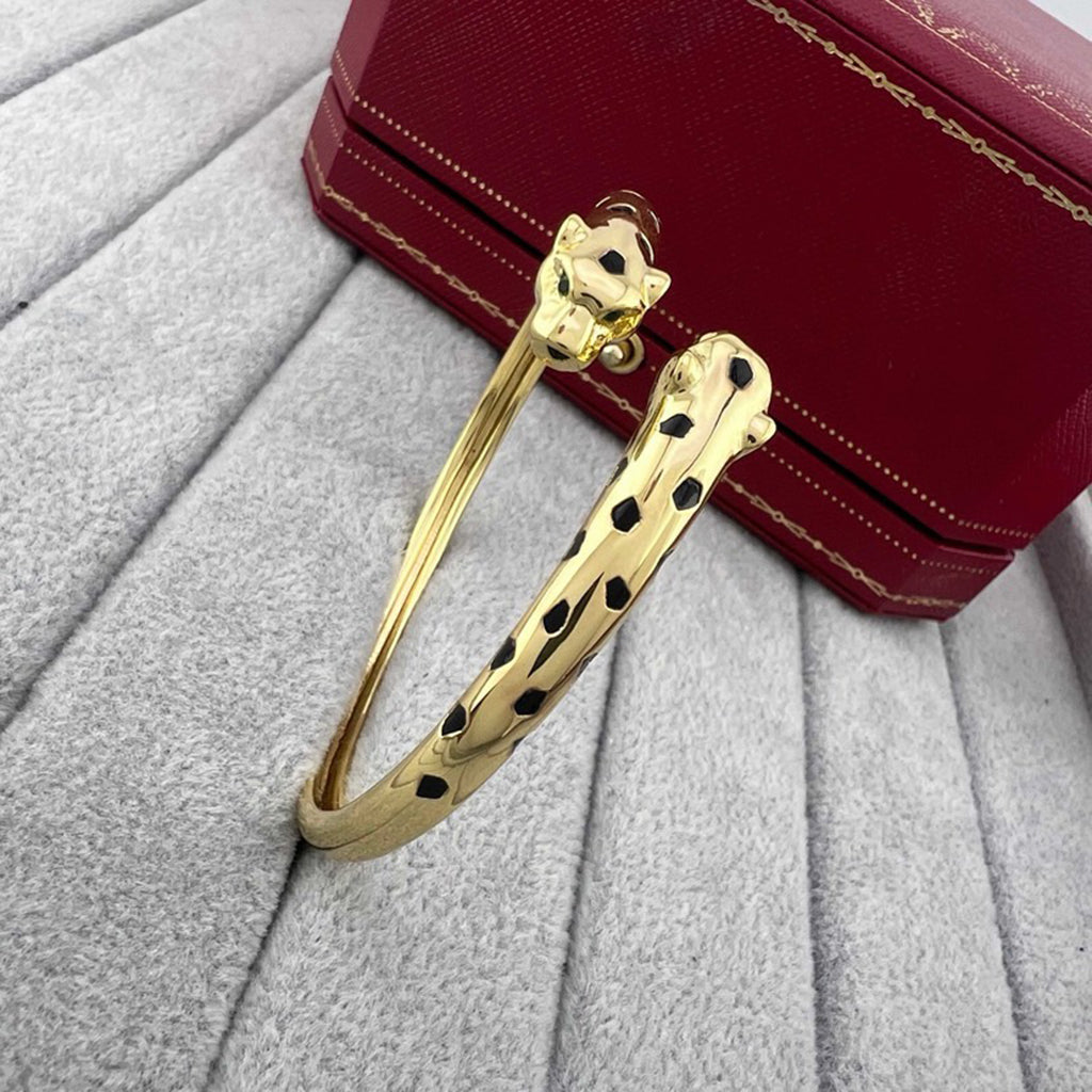 [Limara] PANTHERE DOUBLE HEADED OPEN BRACELET