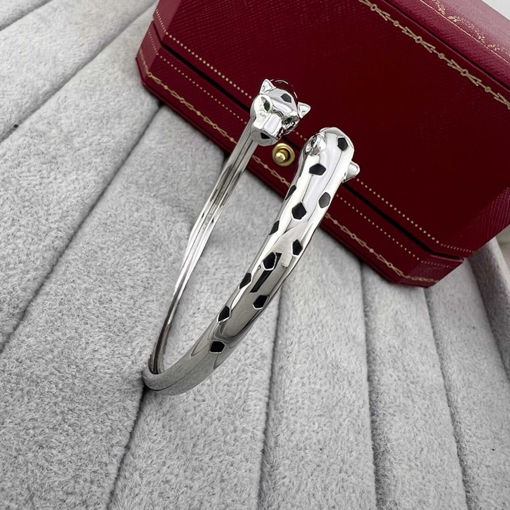 [Limara] PANTHERE DOUBLE HEADED OPEN BRACELET
