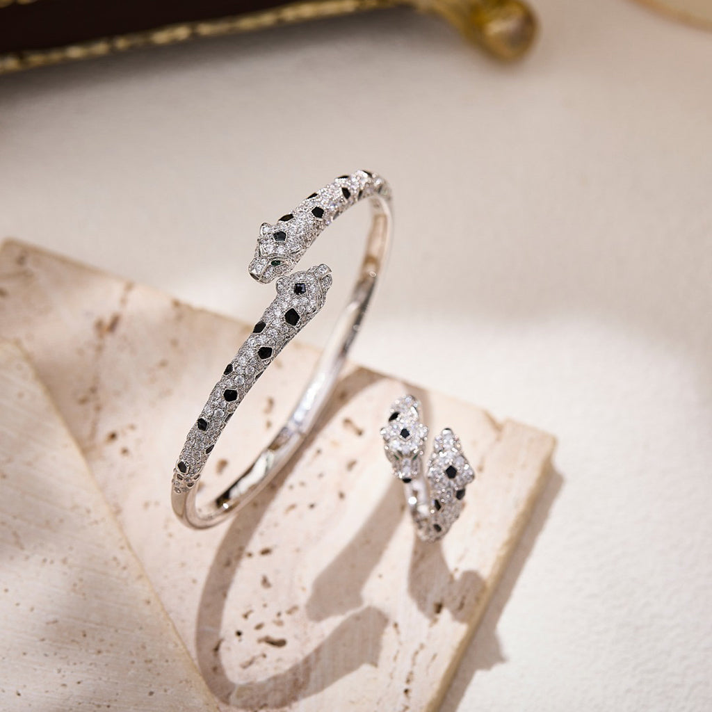 [Limara] PANTHERE DOUBLE HEADED FULL DIAMOND  RING