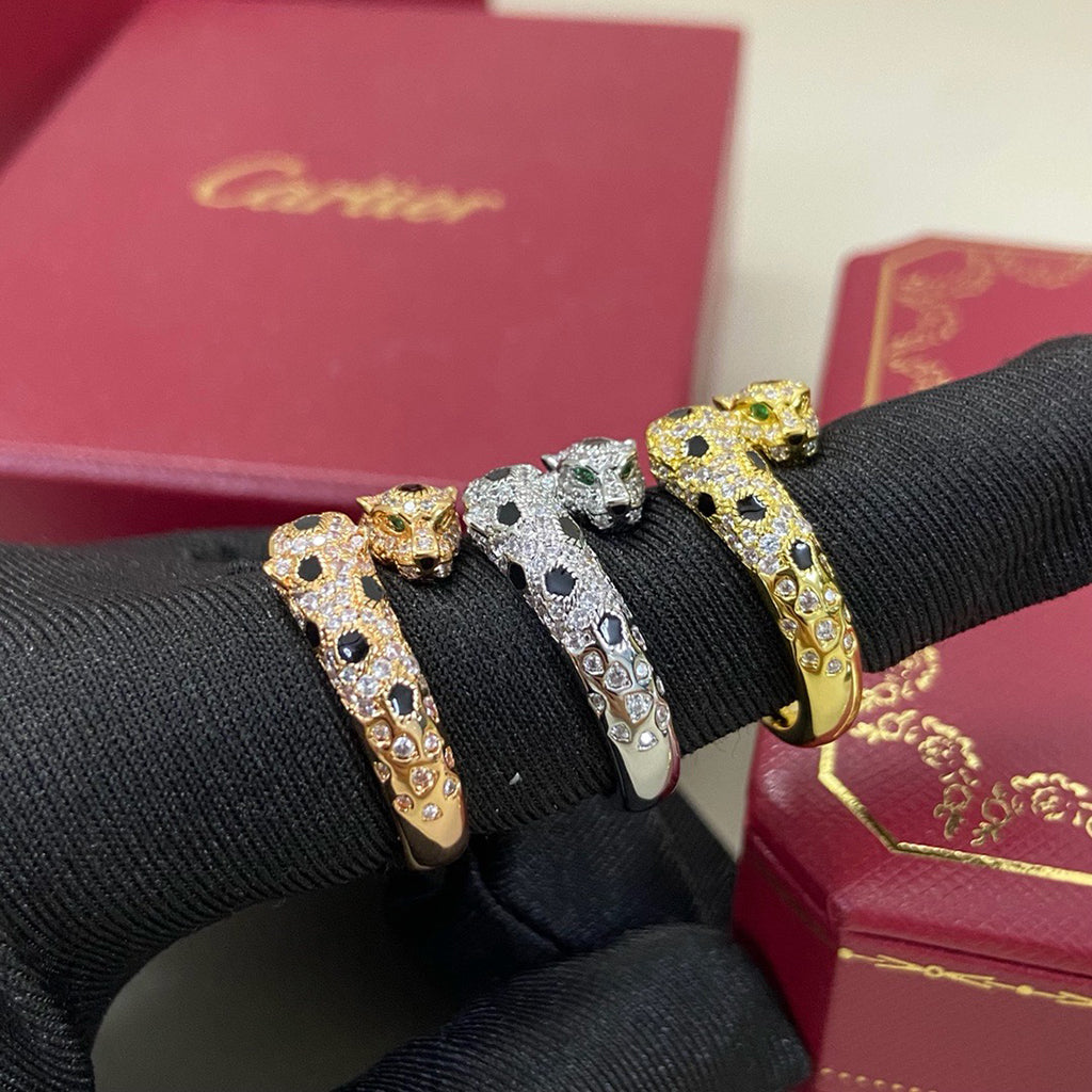 [Limara] PANTHERE DOUBLE HEADED FULL DIAMOND  RING