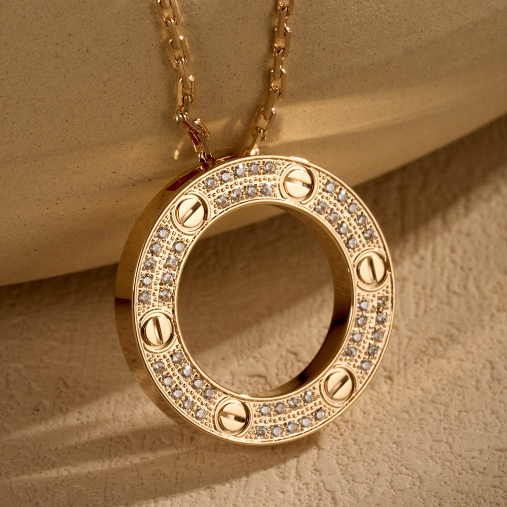 [Limara] LOVE NECKLACE 16MM  FULL DIAMOND