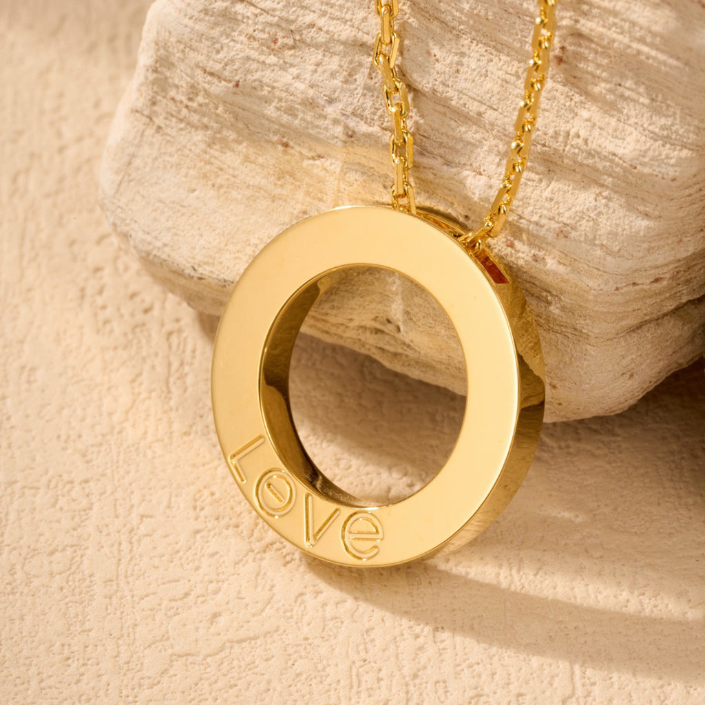 [Limara] LOVE NECKLACE 16MM  FULL DIAMOND