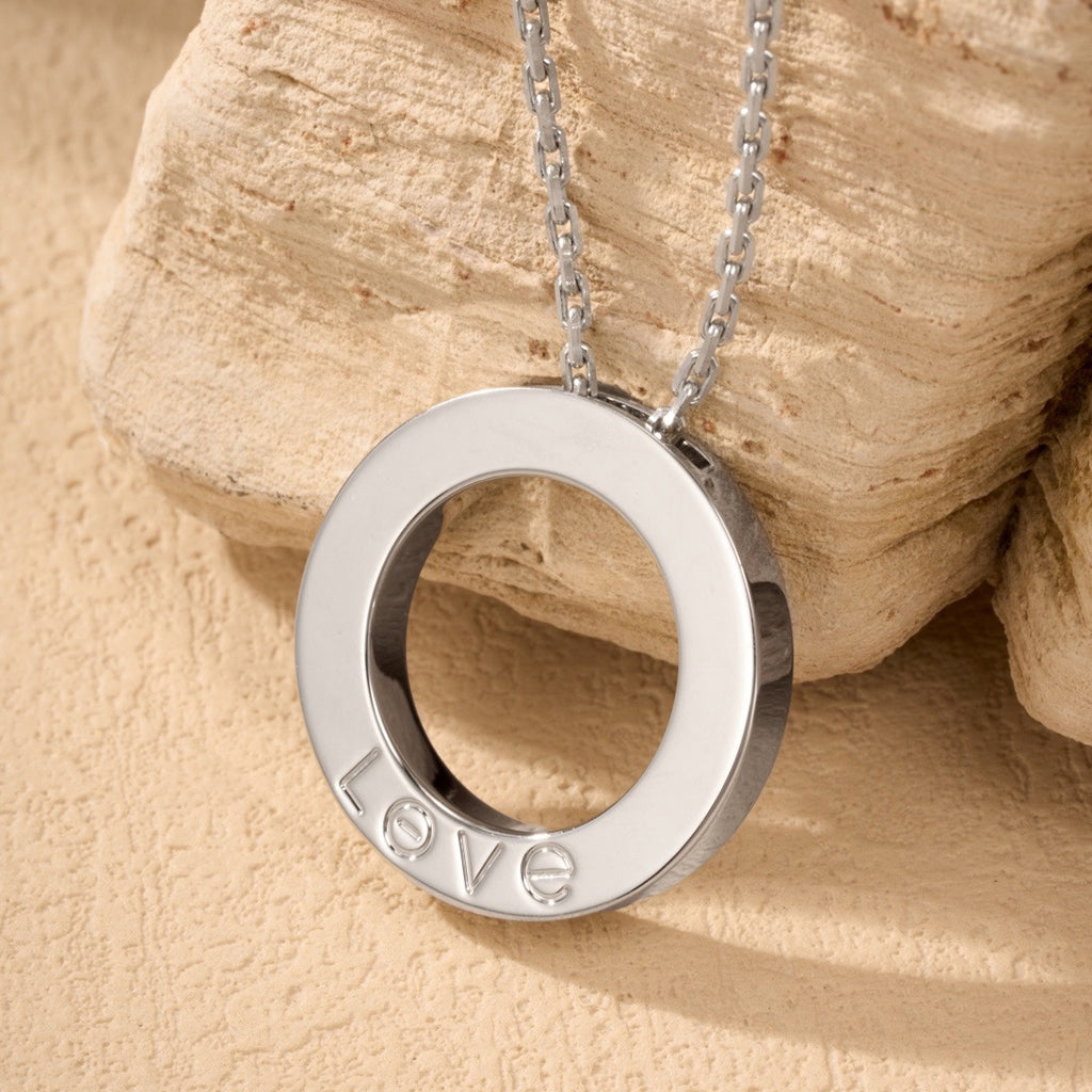 [Limara] LOVE NECKLACE 16MM  FULL DIAMOND