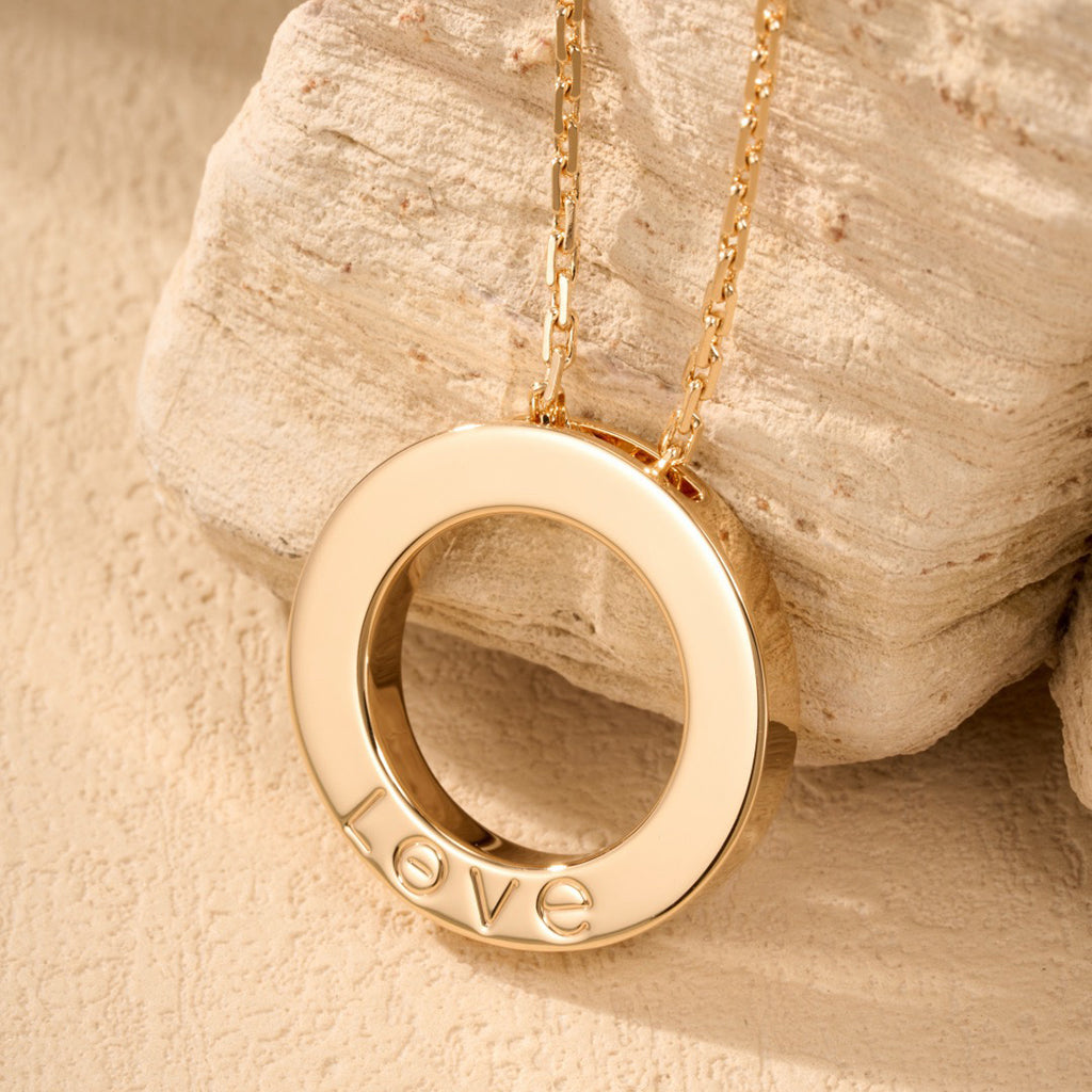 [Limara] LOVE NECKLACE 16MM  FULL DIAMOND