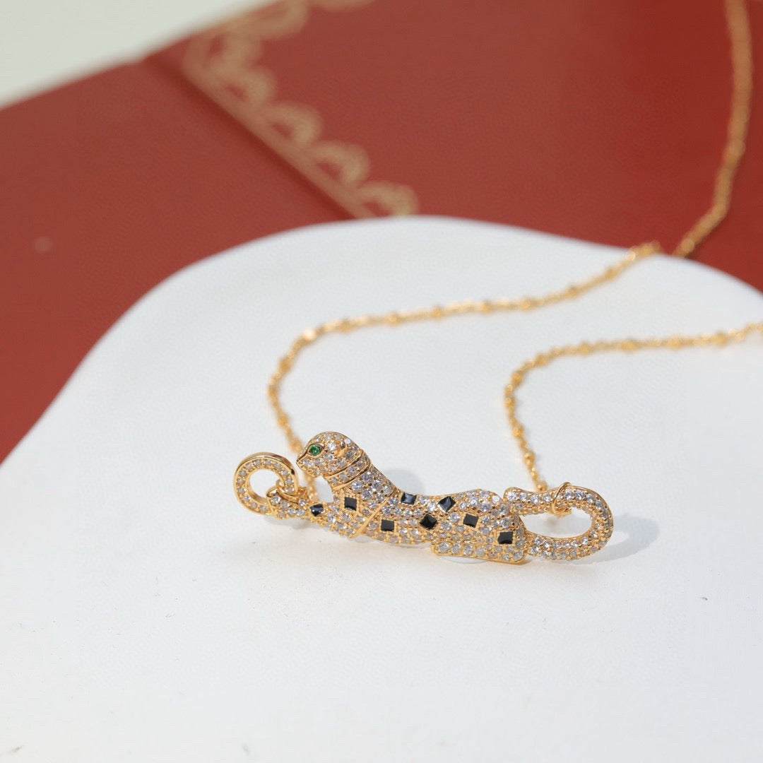 [Limara] PANTHERE PAVED DIAMOND NECKLACE