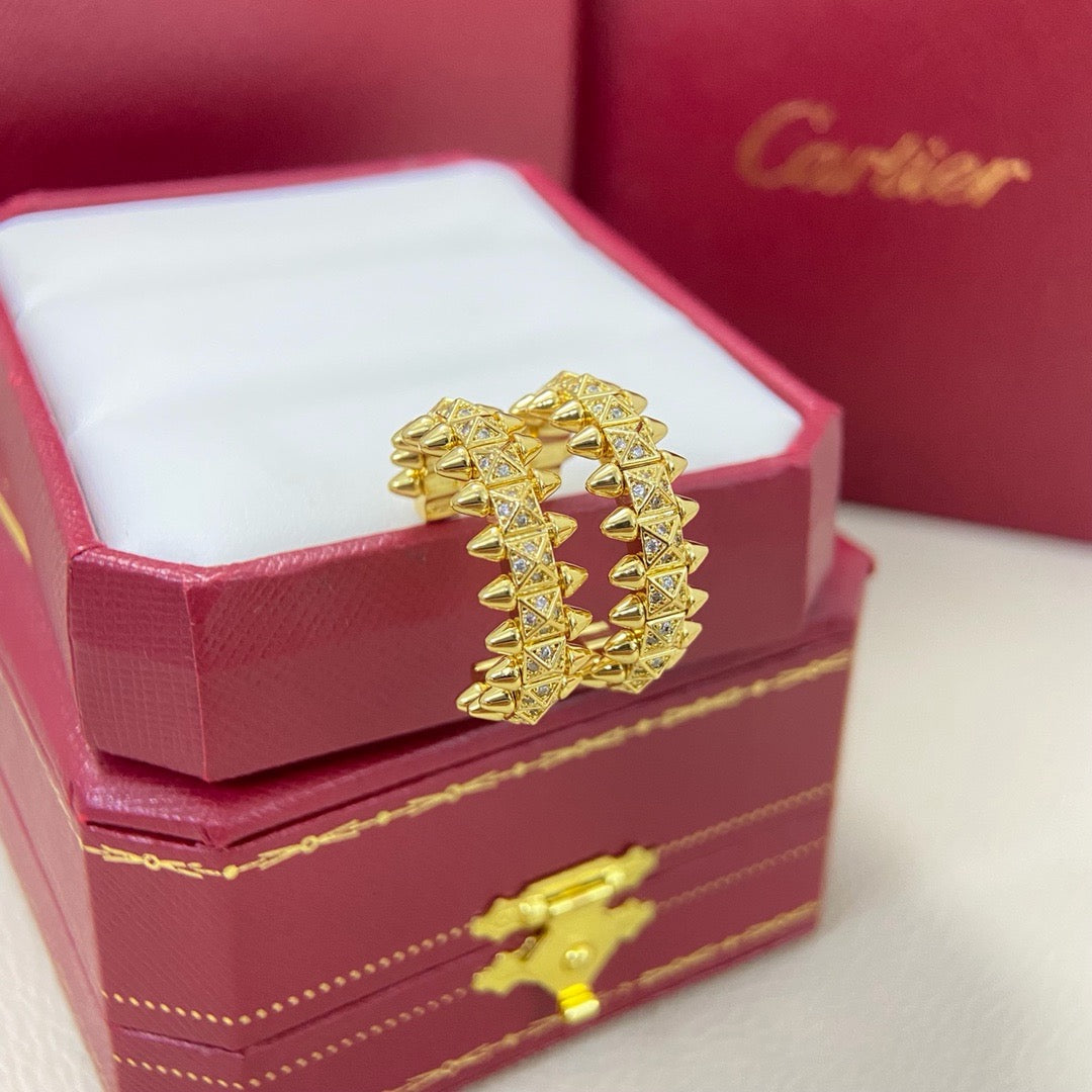 [Limara] CLASH 6.4MM FULL DIAMOND SMALL EARRINGS