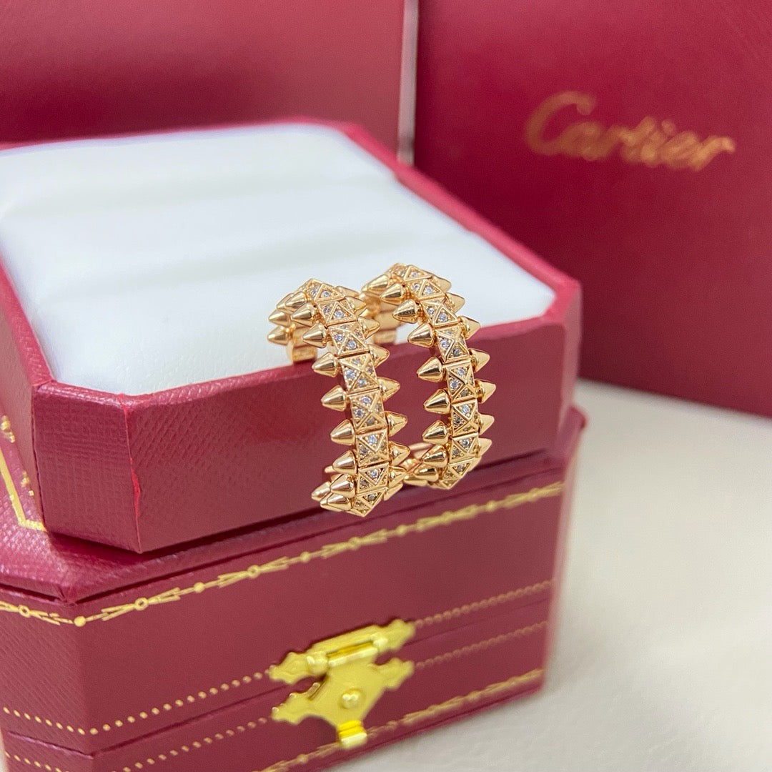 [Limara] CLASH 6.4MM FULL DIAMOND SMALL EARRINGS