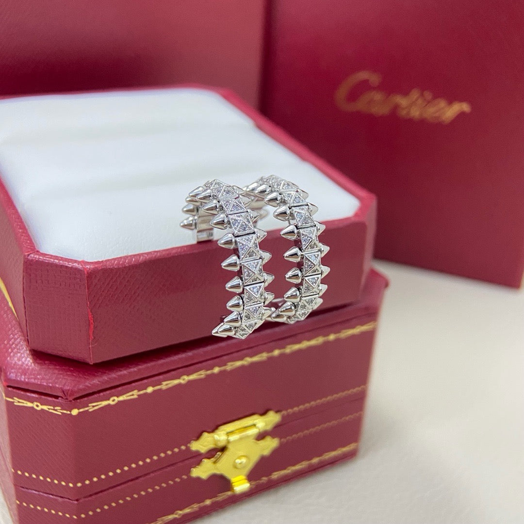 [Limara] CLASH 6.4MM FULL DIAMOND SMALL EARRINGS