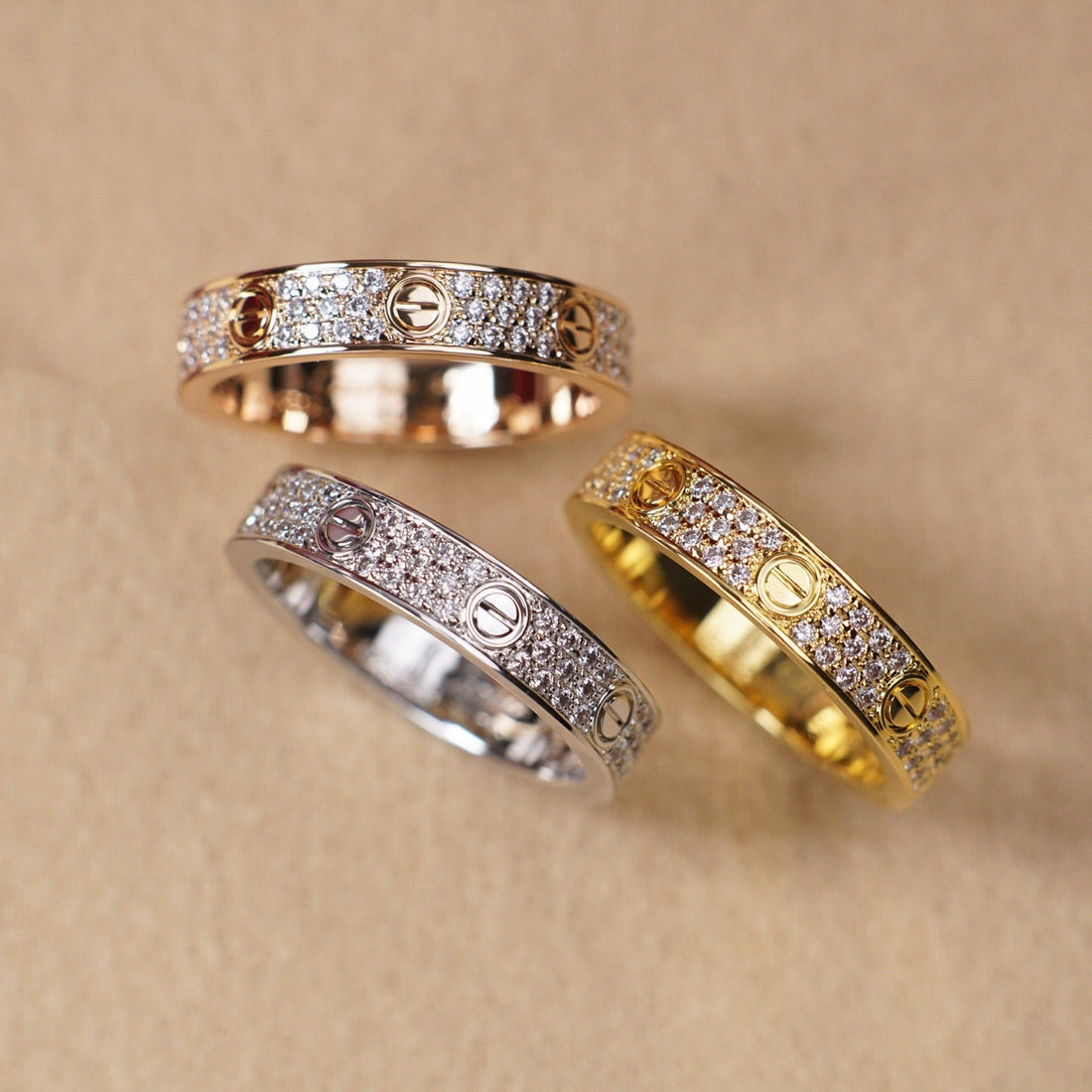 [Limara] LOVE RING 4.0MM DIAMOND PAVED