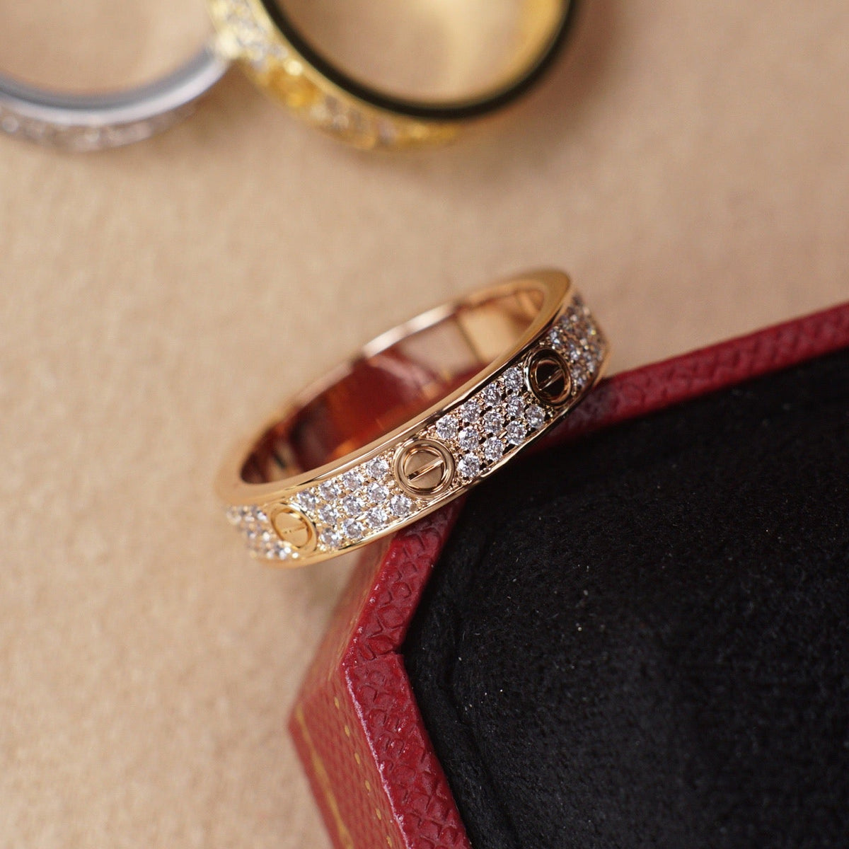 [Limara] LOVE RING 4.0MM DIAMOND PAVED