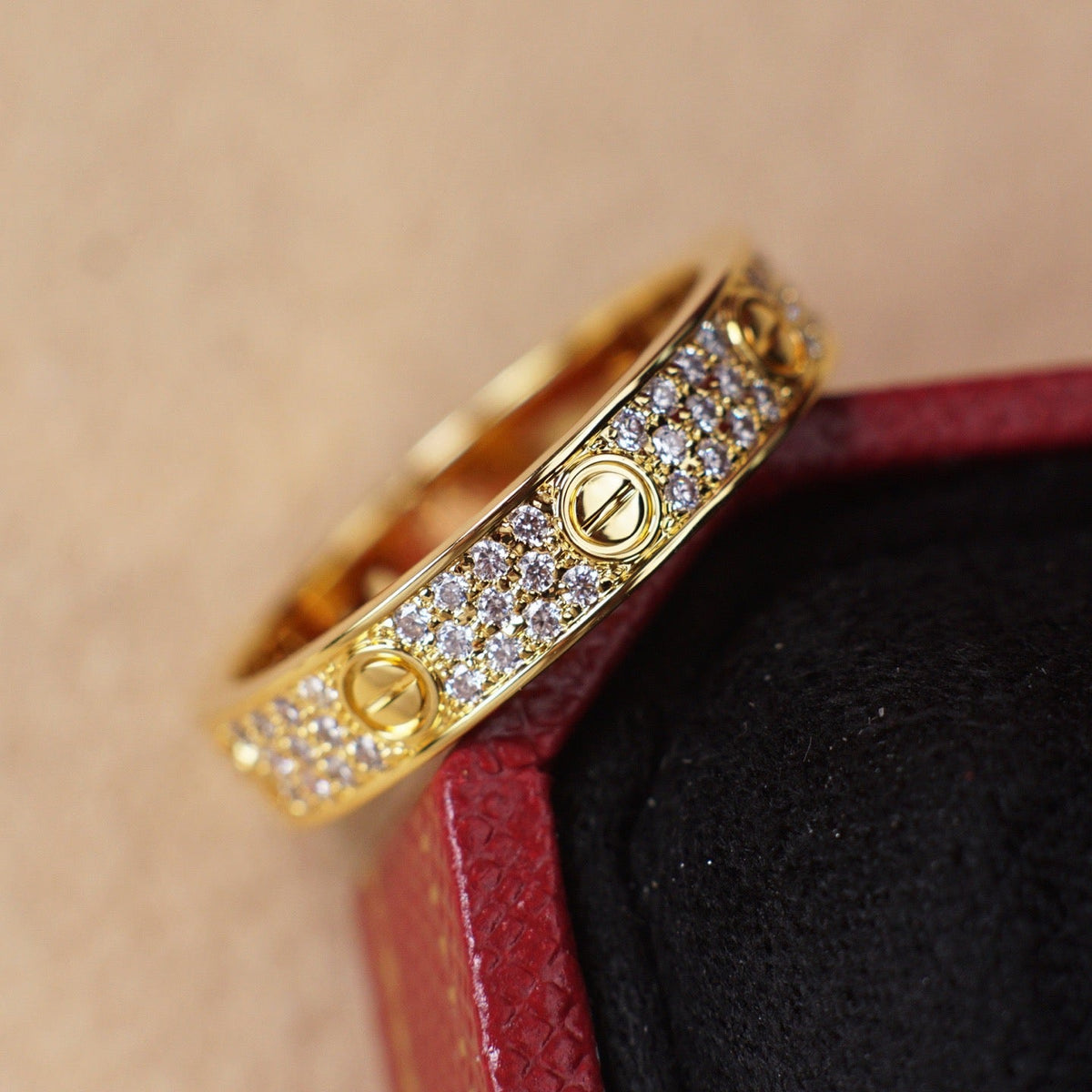 [Limara] LOVE RING 4.0MM DIAMOND PAVED